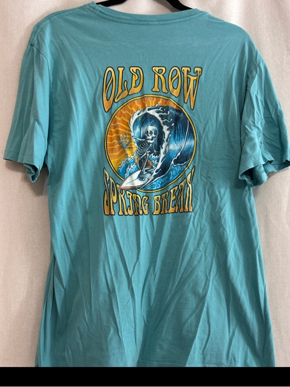 Old Row Teal Graphic Pocket Tee